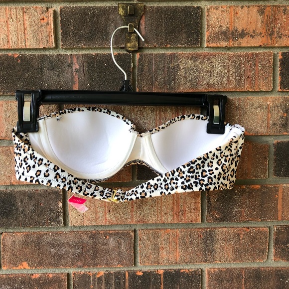 Victoria’s Secret leopard print bikini top size 34B. - Picture 2 of 3